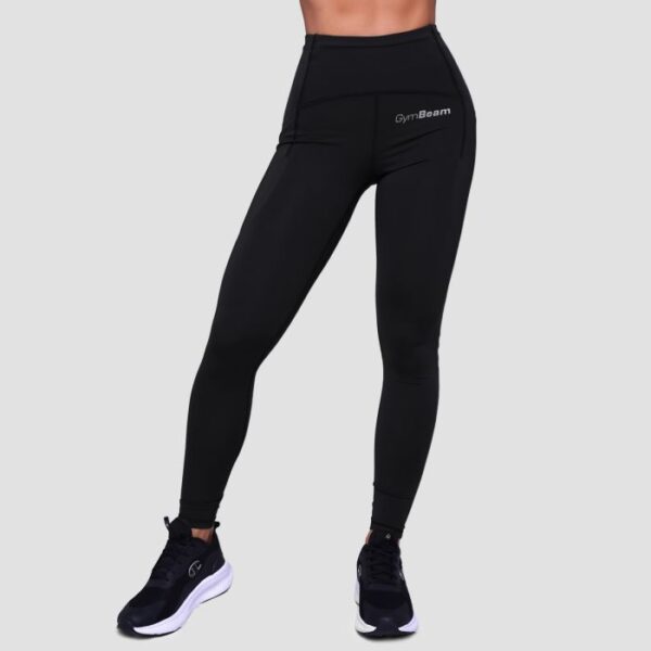 GymBeam Dámske bežecké legíny Pulse Black  SS