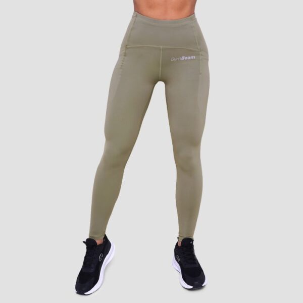 GymBeam Dámske bežecké legíny Pulse Vetiver  SS