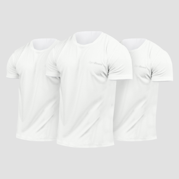 GymBeam Tričko TRN 3Pack White  XXXL - 3pack
