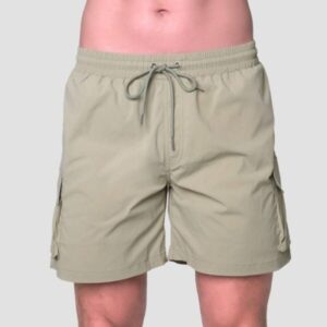 GymBeam Pánske plavecké šortky Cargo Olive  XXXL