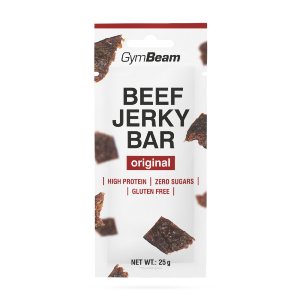 GymBeam Beef Jerky Bar 25 x 25 g korenistá príchuť
