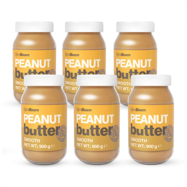 GymBeam Arašidové maslo 6 x 900 g jemný GymBeam Arašidové maslo 6 x 900 g jemný