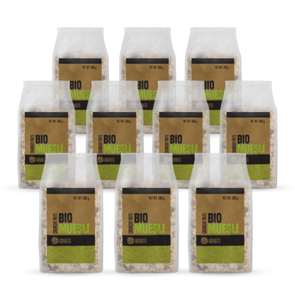 VanaVita BIO Musli 10 x 500 g chrumkavé orechy