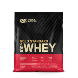 Optimum Nutrition 100 Whey Gold Standard lahodná jahoda