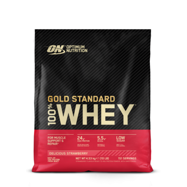 Optimum Nutrition 100 Whey Gold Standard lahodná jahoda