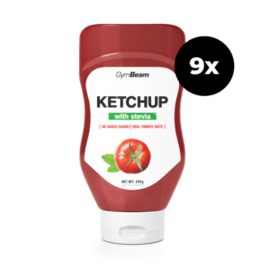 GymBeam Kečup sladený stéviou 9 x 470 ml