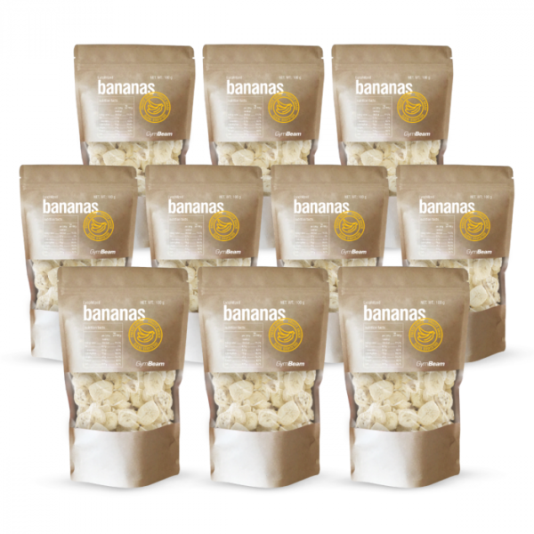 GymBeam Lyofilizované banány 10 x 100 g GymBeam Lyofilizované banány 10 x 100 g
