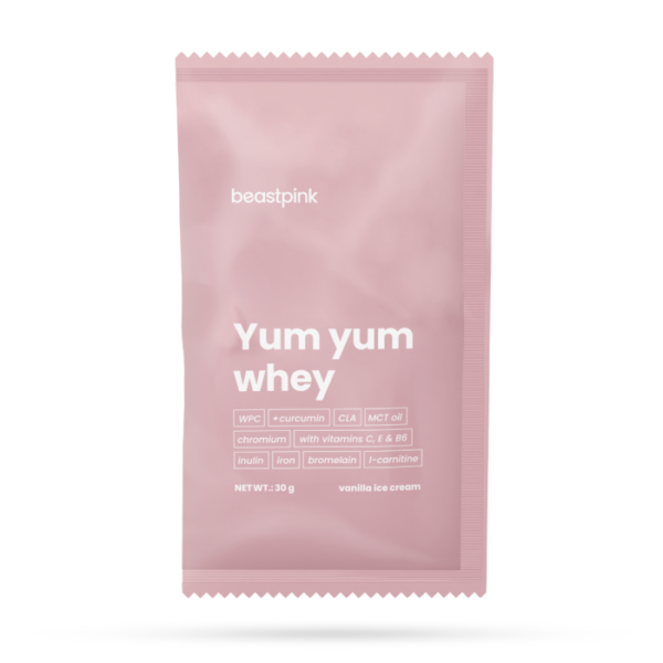 BeastPink Vzorka Yum Yum Whey 400 x 30g vanilková zmrzlina