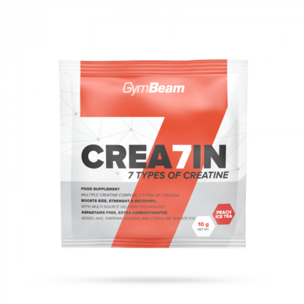 GymBeam Vzorka Kreatín Crea7in 100 x 10 g broskyňa ľadový čaj