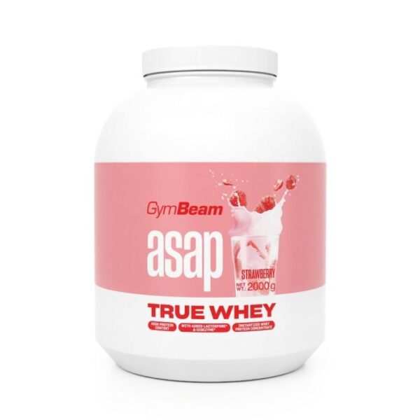 GymBeam ASAP True Whey jahoda