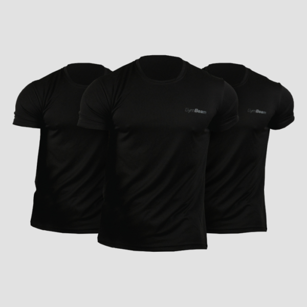 GymBeam Tričko TRN 3Pack Black XXXL - 3pack GymBeam Tričko TRN 3Pack Black XXXL - 3pack