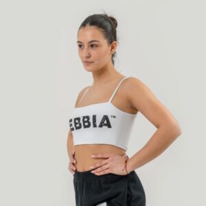 NEBBIA Bandeau športová podprsenka Back Check White SS NEBBIA Bandeau športová podprsenka Back Check White SS