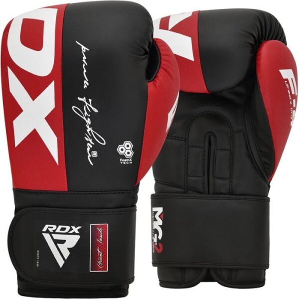 RDX Boxerské rukavice F4 HOOK & LOOP Red 14 OZ RDX Boxerské rukavice F4 HOOK & LOOP Red 14 OZ