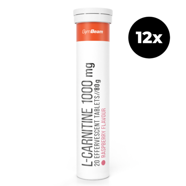 GymBeam L-Karnitín 1000 mg šumivý 12 x 20 tab malina GymBeam L-Karnitín 1000 mg šumivý 12 x 20 tab malina