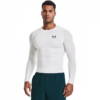 Under Armour Kompresné tričko HG Armour Comp LS White  S
