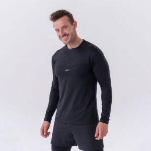 NEBBIA Pánske Tričko Long-Sleeve Layer Up Black XXLXXL NEBBIA Pánske Tričko Long-Sleeve Layer Up Black XXLXXL