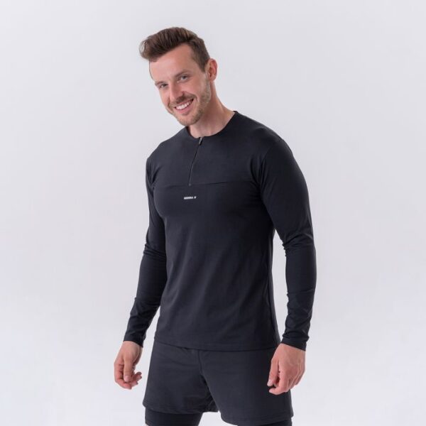 NEBBIA Pánske Tričko Long-Sleeve Layer Up Black XXLXXL NEBBIA Pánske Tričko Long-Sleeve Layer Up Black XXLXXL