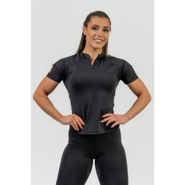 NEBBIA Dámske tričko Intense Ultimate Black/Gold XSXS NEBBIA Dámske tričko Intense Ultimate Black/Gold XSXS