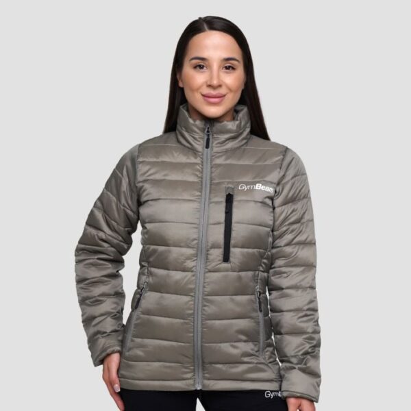 GymBeam Dámska bunda Puffer Vetiver/Black XLXL GymBeam Dámska bunda Puffer Vetiver/Black XLXL