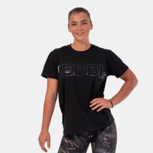 NEBBIA Dámske tričko Invisible Logo Black S NEBBIA Dámske tričko Invisible Logo Black S