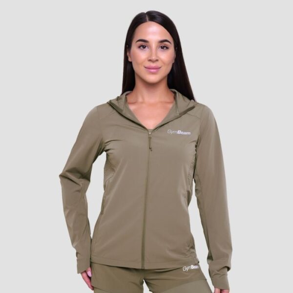 GymBeam Dámska bežecká bunda Pulse Vetiver XLXL GymBeam Dámska bežecká bunda Pulse Vetiver XLXL